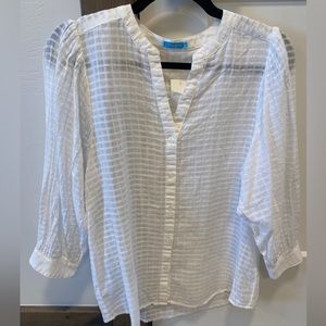 NWT white windowpane button-up from J. McLaughlin